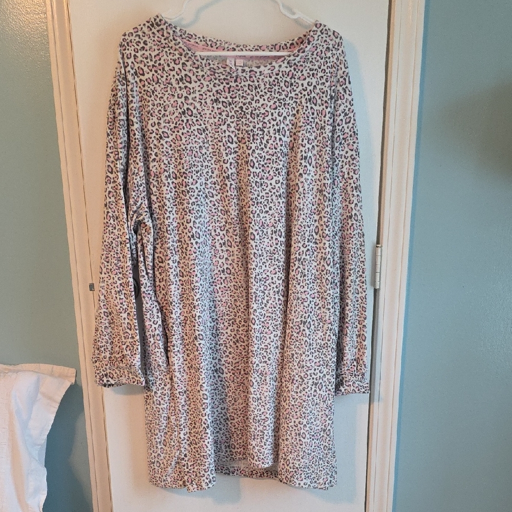 Joyspun Womens Leopard Print Night Gown
